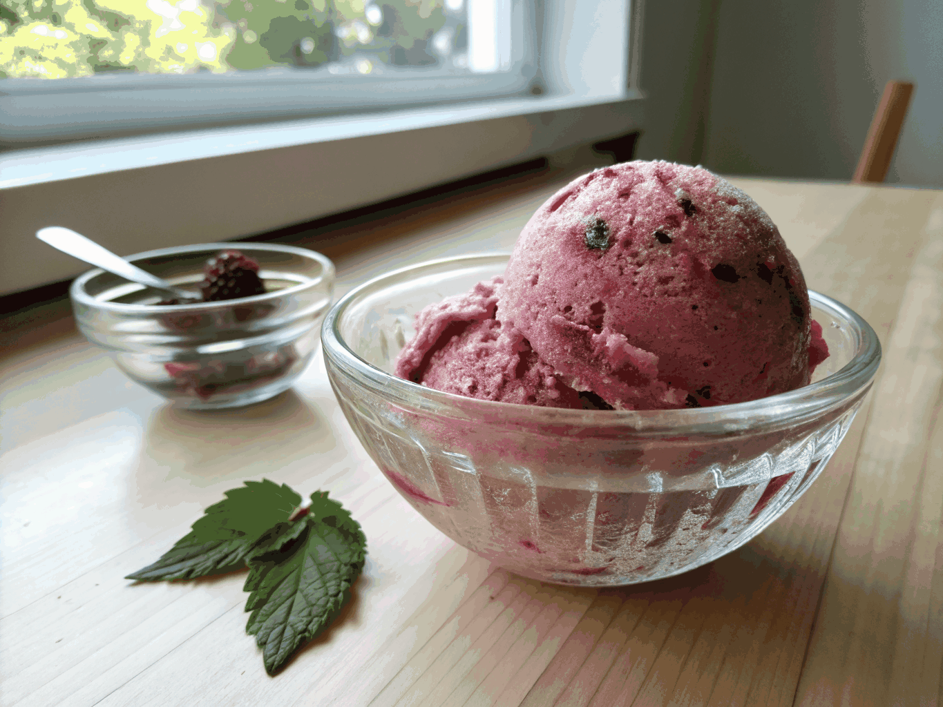 Key lime berry icesicle showing vibrant blackberry seeds and frosty edges