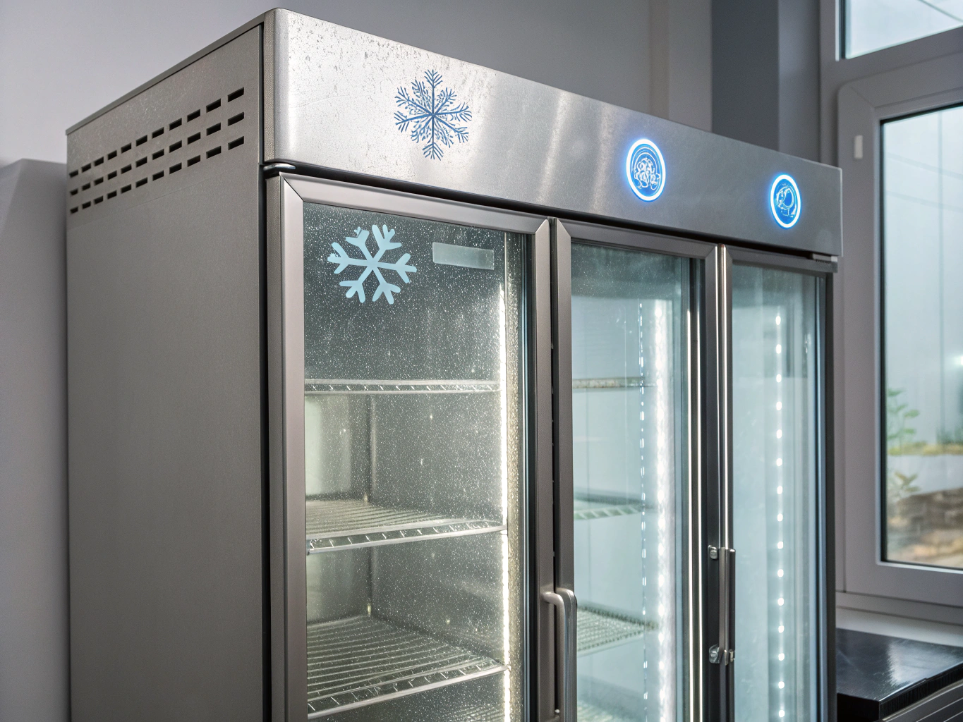 Ice Ice Baby Express automated vending kiosk being placed at a Florida fitness club entrance